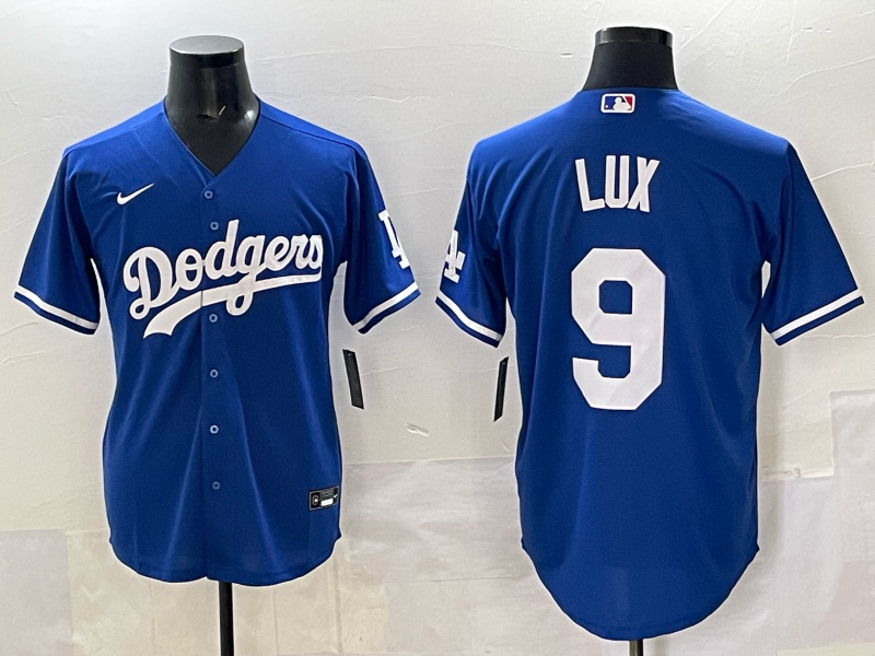 Men Los Angeles Dodgers #9 Lux blue Nike NFL 2025 jersey 001->los angeles dodgers->MLB Jersey